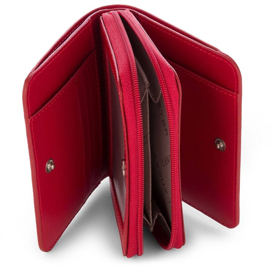 Petit portefeuille cuir lisse Lancaster Smooth 137-17-ROUGE Rouge vue intérieure
