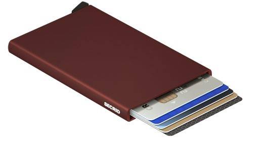 Porte cartes Secrid Cardprotector (6 cartes) C-BORDEAUX système breveté d'éjection cartes