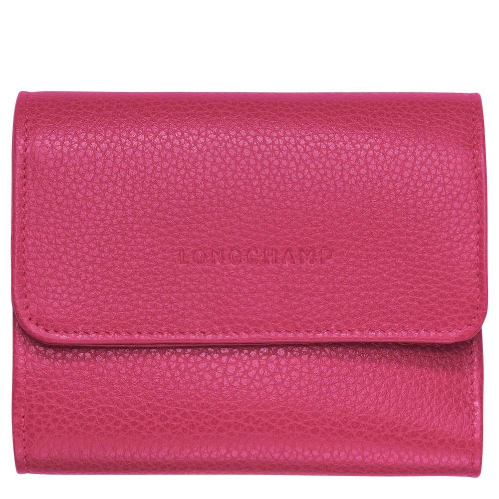 Porte-Monnaie Rétro Grand-Mère - Classique Avec Double Fermoir - Cuir Agneau Véritable (Fermoir Doré, Bleu Clair