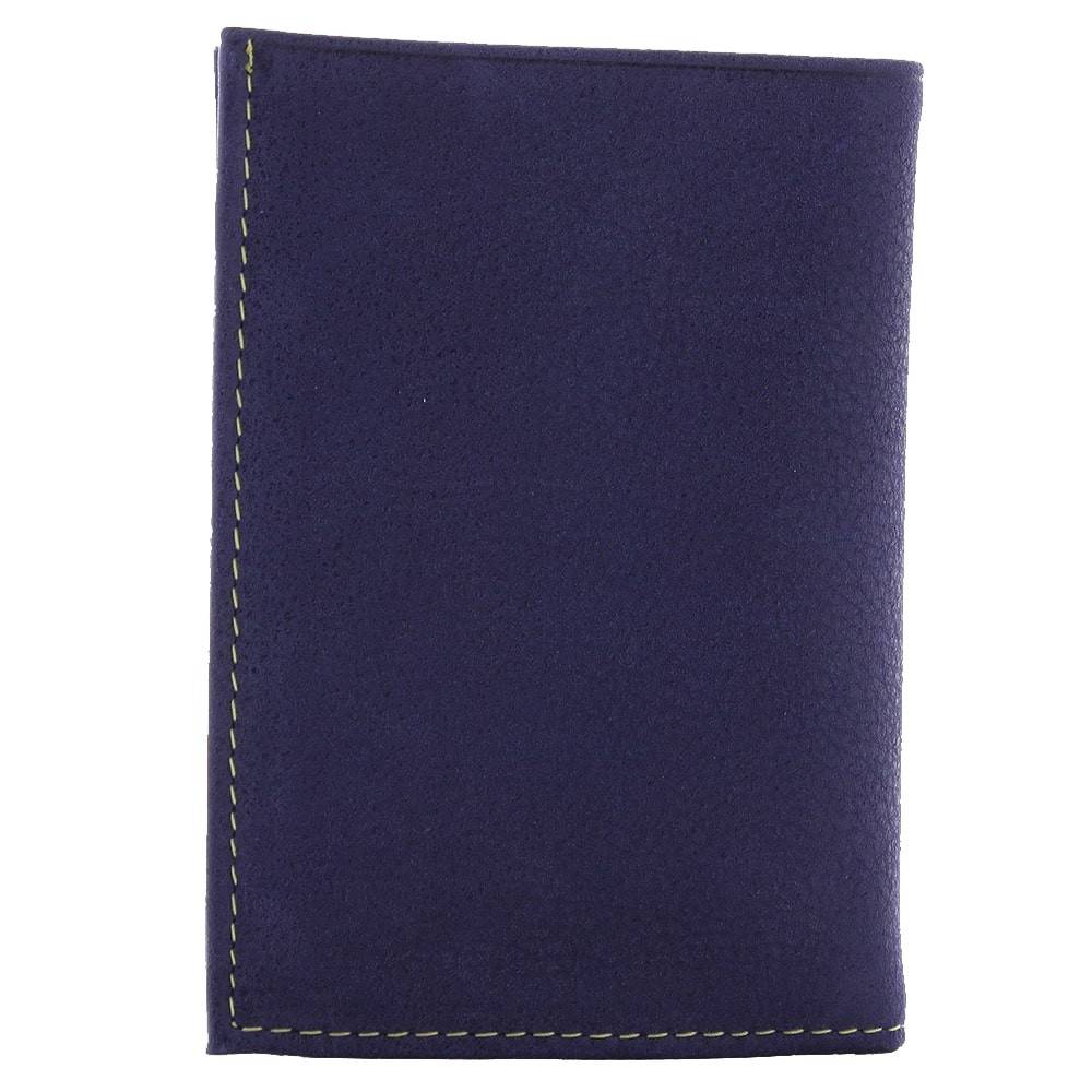 Portefeuille en cuir de vachette Frandi 96941BLE couleur bleu vue de dos.