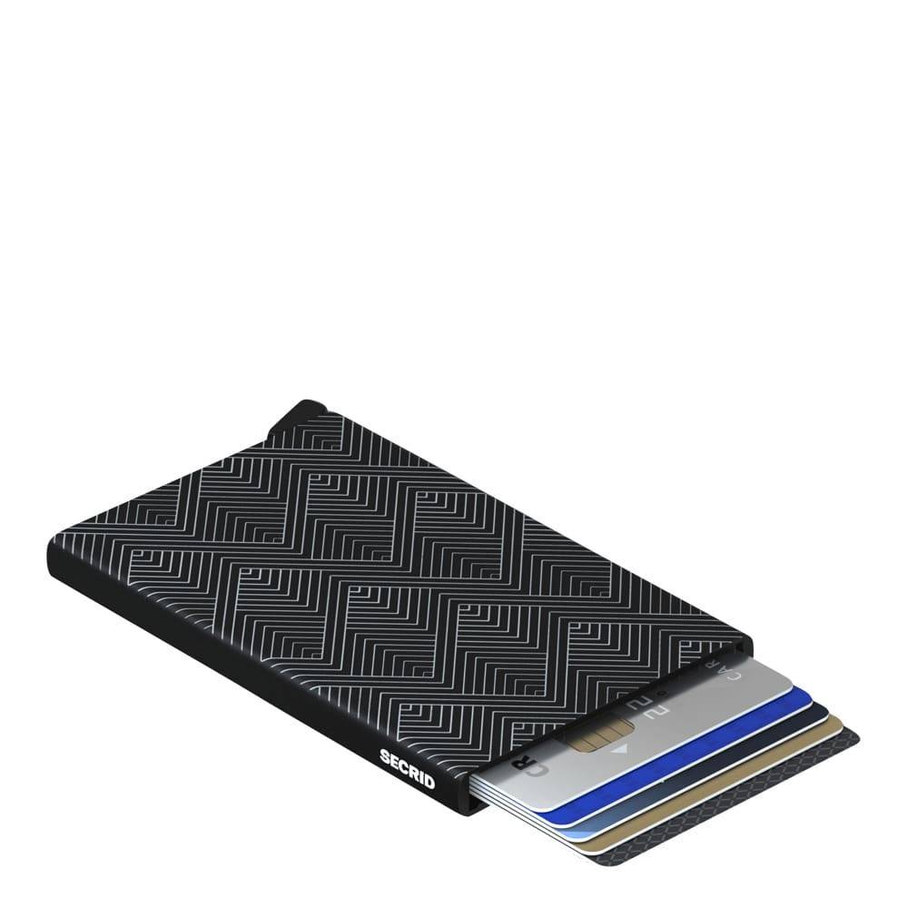 Secrid Cardprotector Laser porte-cartes Structure Noir CLA-STR-BLACK ouvert