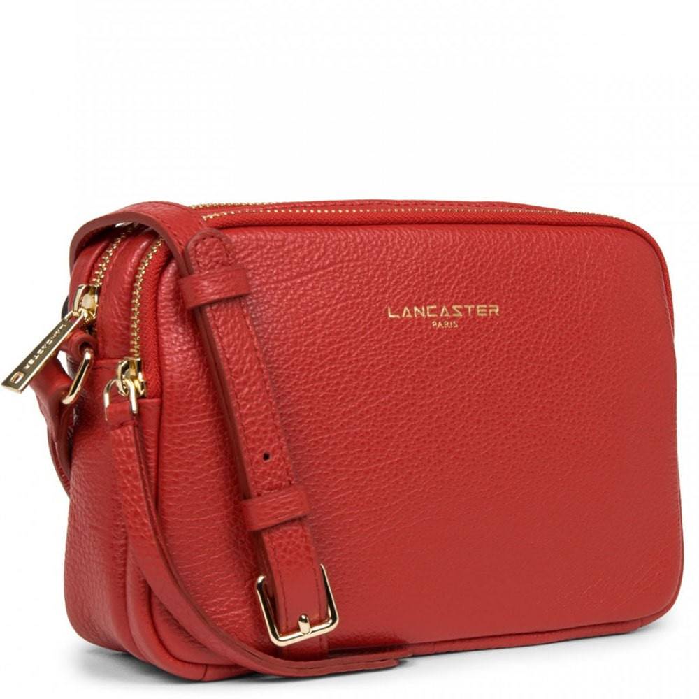 Petit sac bandoulière Lancaster Dune 529-20 Rouge côté