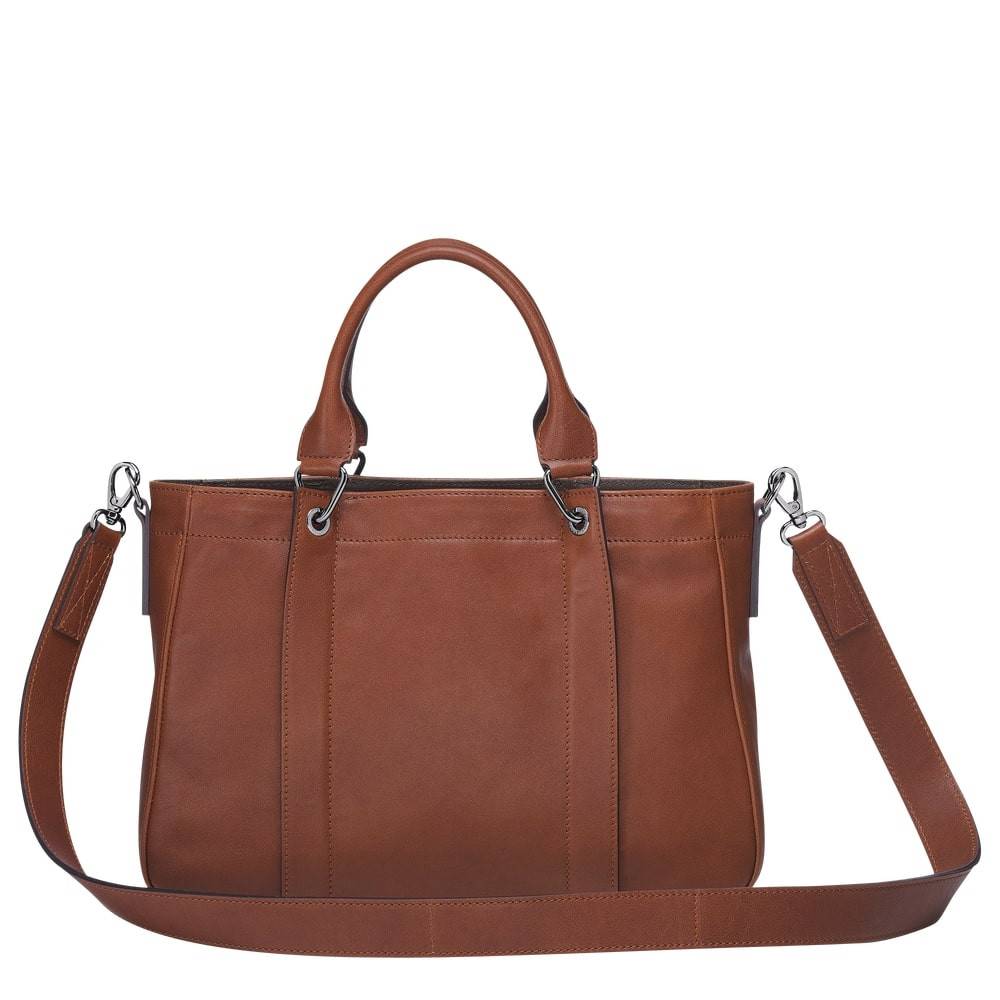 Petit sac porté main S Longchamp 3D L1115772504 Cognac vue de dos