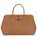 Grand sac porté main L Longchamp Roseau 10059HPN016 Naturel vue de face