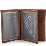Portefeuille européen Arthur & Aston Diego 1438-800 Marron fenêtres transparentes pour carte d'identité et permis de conduire