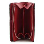 Portefeuille rectangulaire compact zippé en cuir grainé Lancel Ninon A11123IRTU rouge poche monnaie