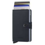 Porte-cartes en cuir Secrid Miniwallet Saffiano MSA-Navy avec mécanisme d'éjection des cartes