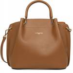 Grand sac Louisa Lancaster Foulonné Double Made in France 470-19-CAMEL_IN_OR Camel In Orange vue de face