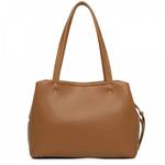 Sac cabas zippé Lancaster Foulonné Double cuir grainé 470-47-CAMEL_IN_OR Camel In Orange vue de dos