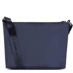 Sac besace Lancaster zippée Smart KBA 516-28-BL/FO de couleur bleu foncé, vue de côté