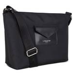 Sac besace Lancaster zippée Smart KBA 516-28-NOIR de couleur noir, vue de coté