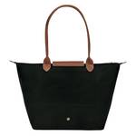 Grand sac shopping L Longchamp Le Pliage Original L1899089001 Noir vue de dos avec bouton pression