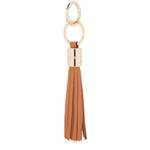 Porte-clés pompon Lancel Premier Flirt avec double anneau A1015920TU Camel