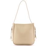 Petit sac seau aimantée Lancaster Foulonne Double 470-49-CH/NU couleur champagne nude vue de face