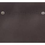 Sac porte-documents Les Ateliers Fourès Baroudeur cuir gras 9509 Mustang (Marron foncé) détail logo