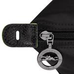 Sac de voyage L Longchamp Le Pliage Green L1624919001 Noir vue zoomée sur fermeture zippée avec logo