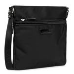 Sac trotteur Lancaster multipoches Basic Verni 514-59 couleur noir vue de profil