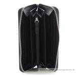 Grand portefeuille zippé Valentino Bags Divina VPS1R4155G 001 noir ouvert