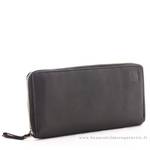 Grand portefeuille zippé Biba Boston BT10 NEGRO de couleur noir, vue de profil