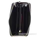 Grand portefeuille zippé effet matelassé Valentino VPS3KK155 couleur noir vue de l'intérieur