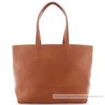 Grand sac shopping Fuchsia porté épaule Cara F1598-1COG couleur cognac vue de dos