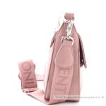Sac bandoulière à rabat Valentino Bags VBS6IK03 E14 couleur rose cendre, vue de profil