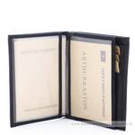 Portefeuille Arthur & Aston Louis 2 volets en cuir gras 94-800 A couleur noir ouvert sur fenêtres transparentes