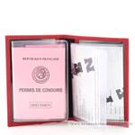 Porte-cartes Frandi multi poches transparentes Nubuck 330.96ROUGE vue intérieur