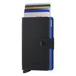 Porte-cartes Secrid Miniwallet Matte MM Black Blue (Noir / Bleu) système d'éjection des cartes
