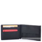 Portefeuille italien Arthur & Aston Diego 1438-499 A couleur noir ouvert sur porte cartes