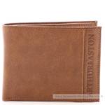 Porte cartes + monnaie en cuir de vachette Arthur & Aston 1438-573 B couleur cognac vue de face