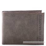 Porte cartes + monnaie en cuir de vachette Arthur & Aston 1438-573 C couleur châtaigne vue de face
