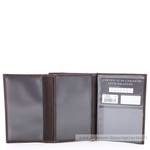 Porte-papiers Arthur & Aston Diego en cuir 1438-982C couleur châtaigne ouvert sur portes cartes