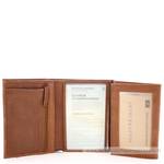 Grand portefeuille (3 volets) Arthur & Aston Diego 1438-423 couleur marron ouvert sur fenêtres transparentes