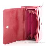 Portefeuille femme à rabat Arthur & Aston Rose 1252-166-E couleur rouge foncé vue intérieur