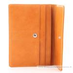 Porte-papiers rabat en cuir Arthur et Aston Isabel 1252-169C couleur Orange vue intérieur
