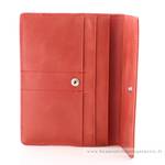 Porte-papiers rabat en cuir Arthur et Aston Isabel 1252-169E couleur Rouge vue intérieur