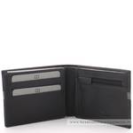 Portefeuille italien en cuir de vachette David Wililam Roussère D5383NR couleur noir rangements cartes