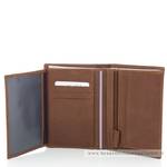 Portefeuille porte-cartes Serge Blanco en cuir ligne Anchorage, référence ANC21019 149 cognac ouvert
