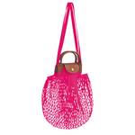 Sac porté épaule Longchamp Le Pliage Filet 10121HVHP73 Candy (Rose bonbon) côté