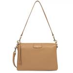 Grande Pochette Lancaster Zippée L Dune 529-74-CAMEL couleur Camel vue de face