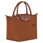 Petit sac à main S Longchamp Le Pliage Green 	
L1621 919 504 couleur cognac, vue de côté