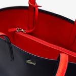 Sac cabas Lacoste Anna réversible bicolore avec pochette NF2142AA-B50 Marine, Rouge vue intérieure