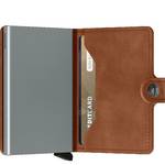 Porte-cartes Secrid Miniwallet Vintage cuir effet vieilli MV-COGNAC-SIL emplacements cartes