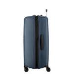 Grande valise Jump extensible TXC 2 77cm TX28BLE bleu vue de côté extensible
