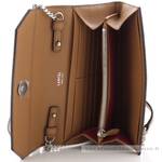 Portefeuille chaîne Lancel Ninon en cuir grainé A11122 20 couleur Camel, vue intérieur