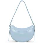 Sac demi-lune zippé Lancaster Suave Ace 433-28-BL/CI couleur Bleu ciel vue de face