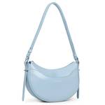 Sac demi-lune zippé Lancaster Suave Ace 433-28-BL/CI couleur Bleu ciel vue de profil