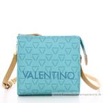 Pochette Valentino Bags porté travers Liuto VBS3KG40 F49 couleur bleu ciel vue de face