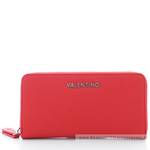 Grand portefeuille au logo Valentino Bags zippé Hawaii VPS6YO155S 003 couleur rouge vue de face